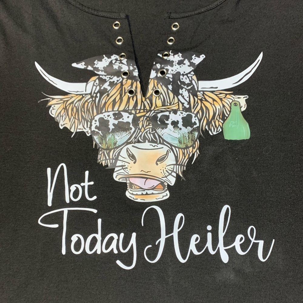 Highland cow v-neck shirt